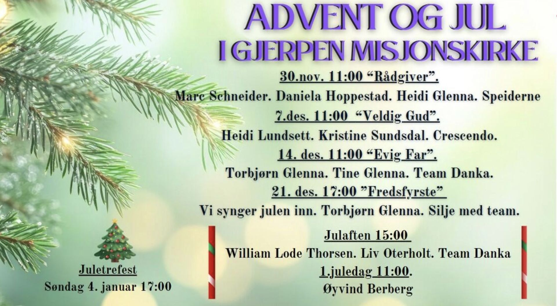 Advent og jul i Gjerpen misjonskirke