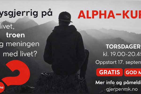 BLI MED PÅ ALPHA-KURS TIL HØSTEN :)