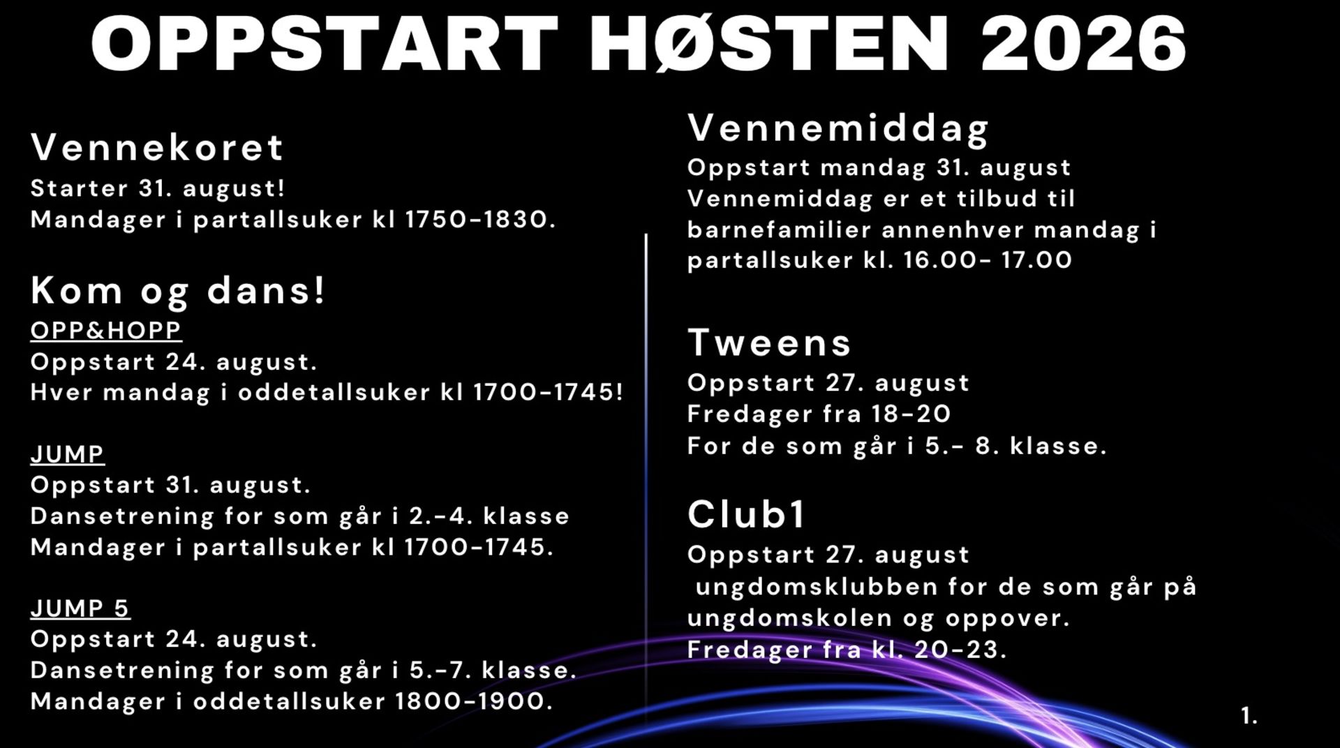 VENNEMIDDAG - MØTESTED FOR FAMILIER