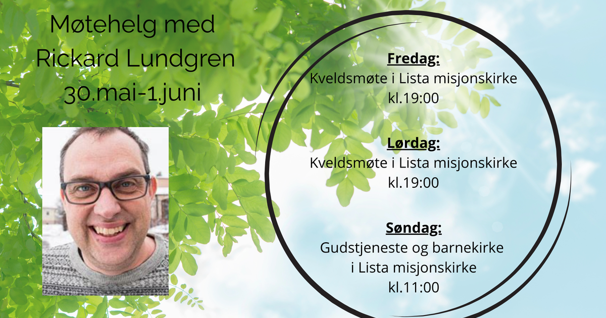 Møtehelg med Rickard Lundgren 30.Mai - 1.Juni