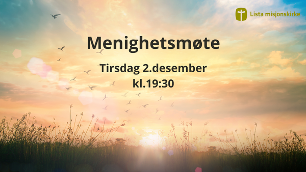 Menighetsmøte 2.desember