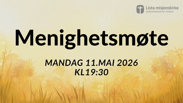Menighetsmøte 11.mai 2026