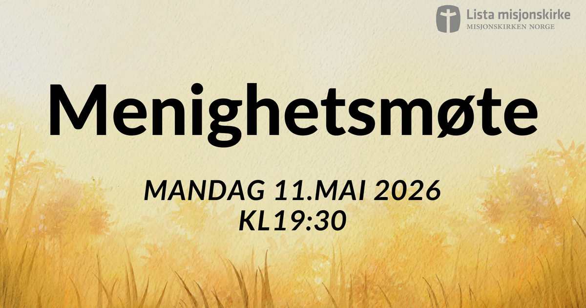 Menighetsmøte 11.mai 2026