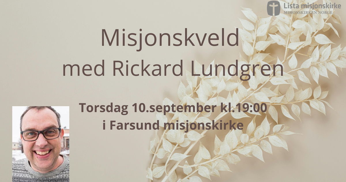 Misjonskveld med Rickard Lundgren