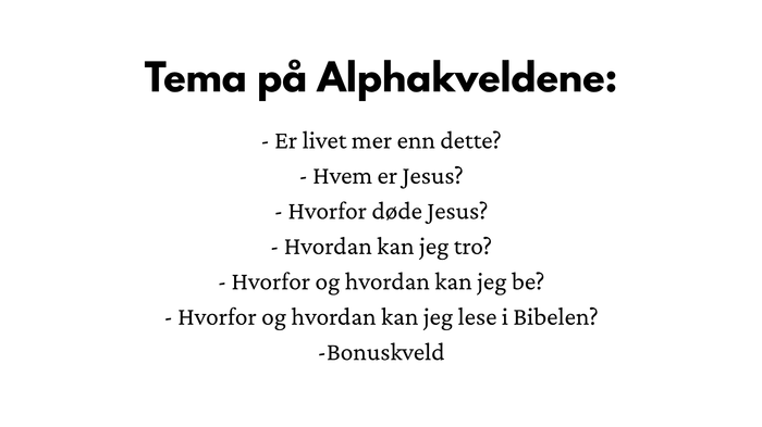 Alphakurs høst 2026