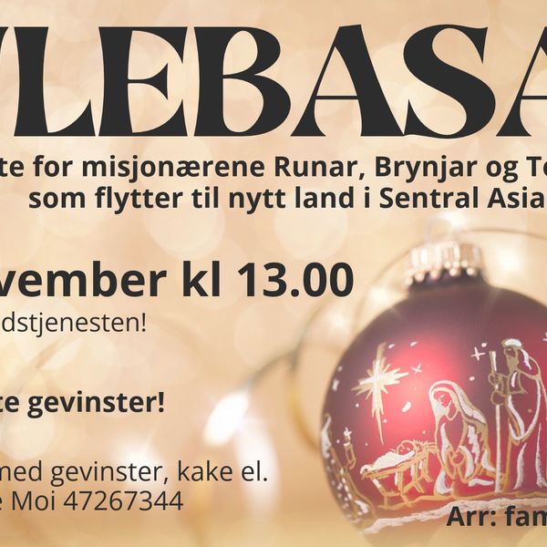 Julebasar 22.november kl 13.00