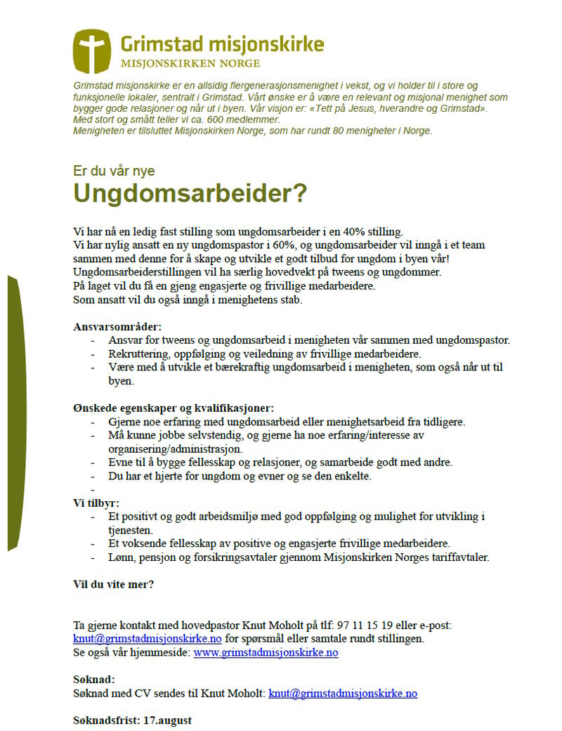 Interessert i å jobbe med ungdom og tweens?