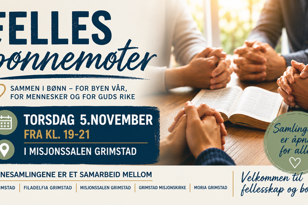 Felles bønnemøte i Misjonssalen