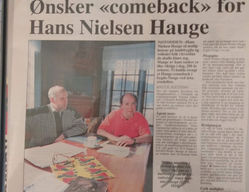 Ønsker comeback for Hans Nielsen Hauge