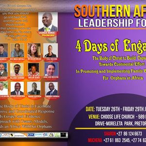 “Towards the Continental Effort” Southern Africa Leadership Forum