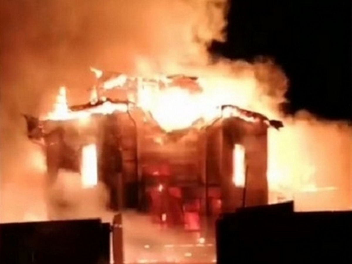 Пожар в Шелеховской  церкви ЕХБ, Иркутской области