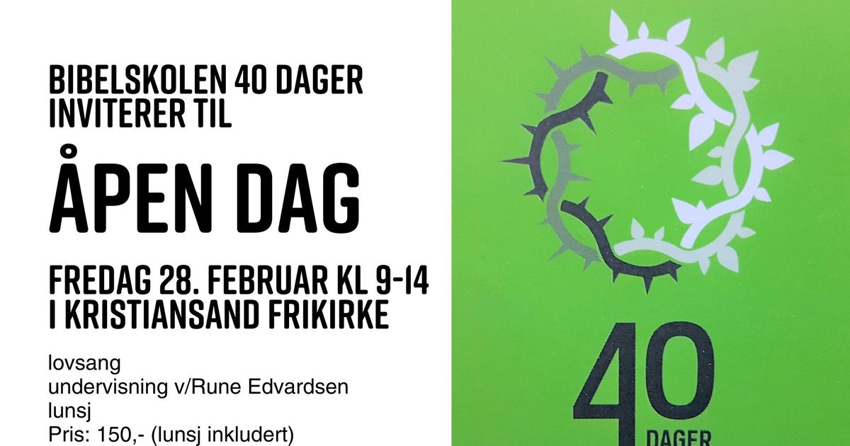 Åpen dag 40 dager, år 1