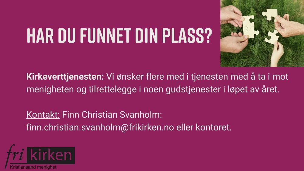 Har du funnet din plass?