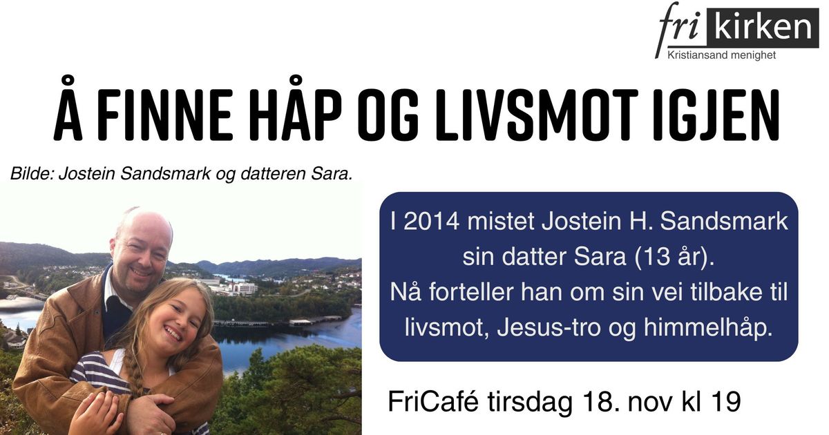 Foredrag: Å finne håp og livsmot igjen