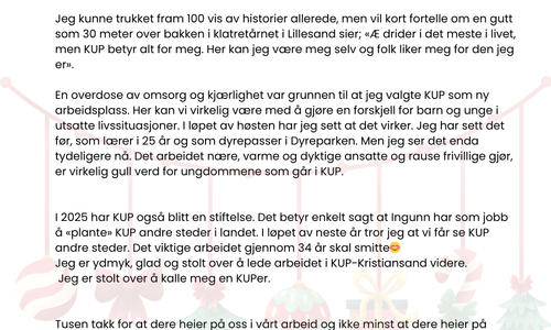 Julehilsen fra KUP