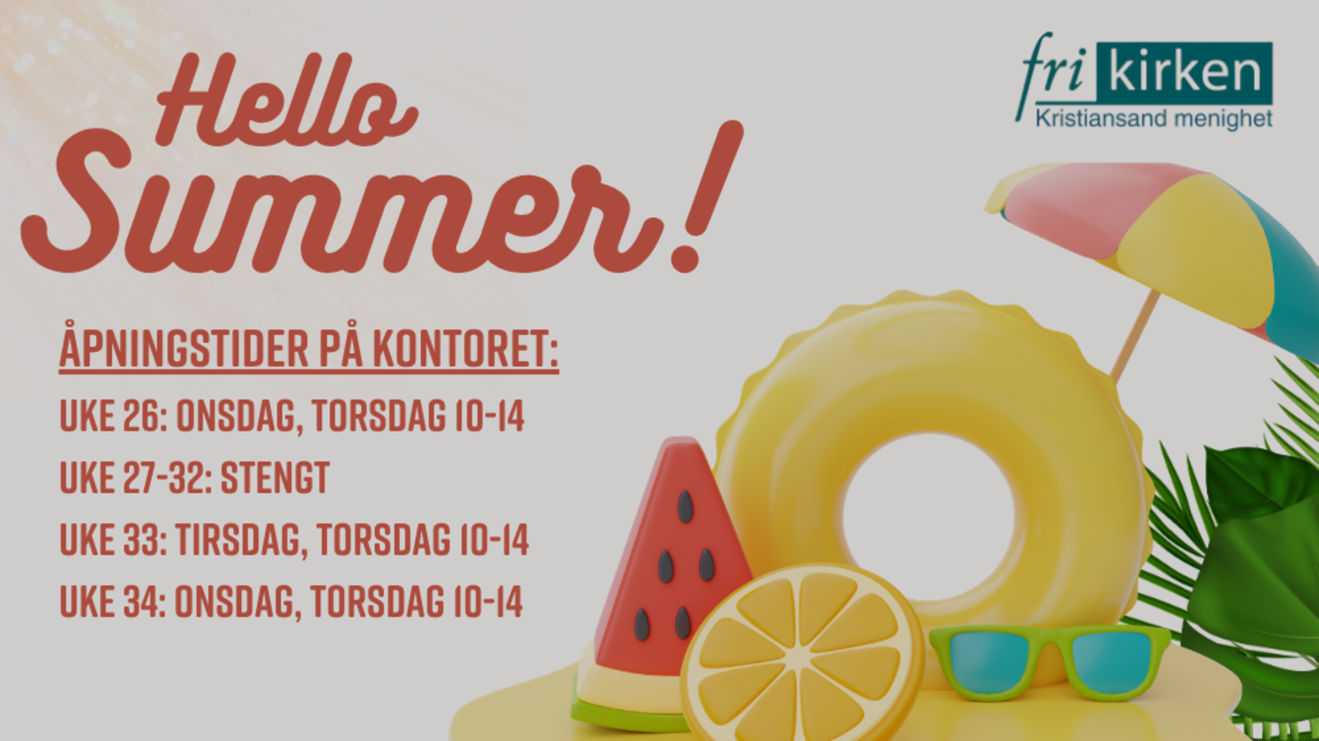 Sommertid i Kristiansand frikirke