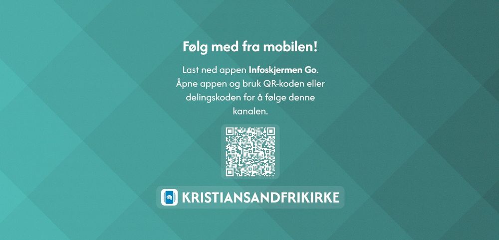 Infoskjermen via QR-kode