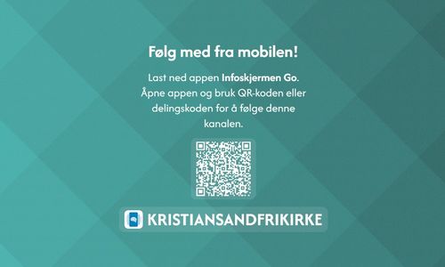 Infoskjermen via QR-kode