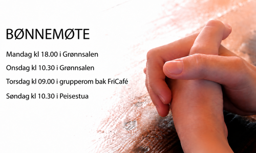 Justert bønnemøtetidspunkt mandag