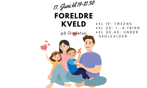 Foreldremøte for kommende tweens, 1.-4. klassinger,  og de under skolealder