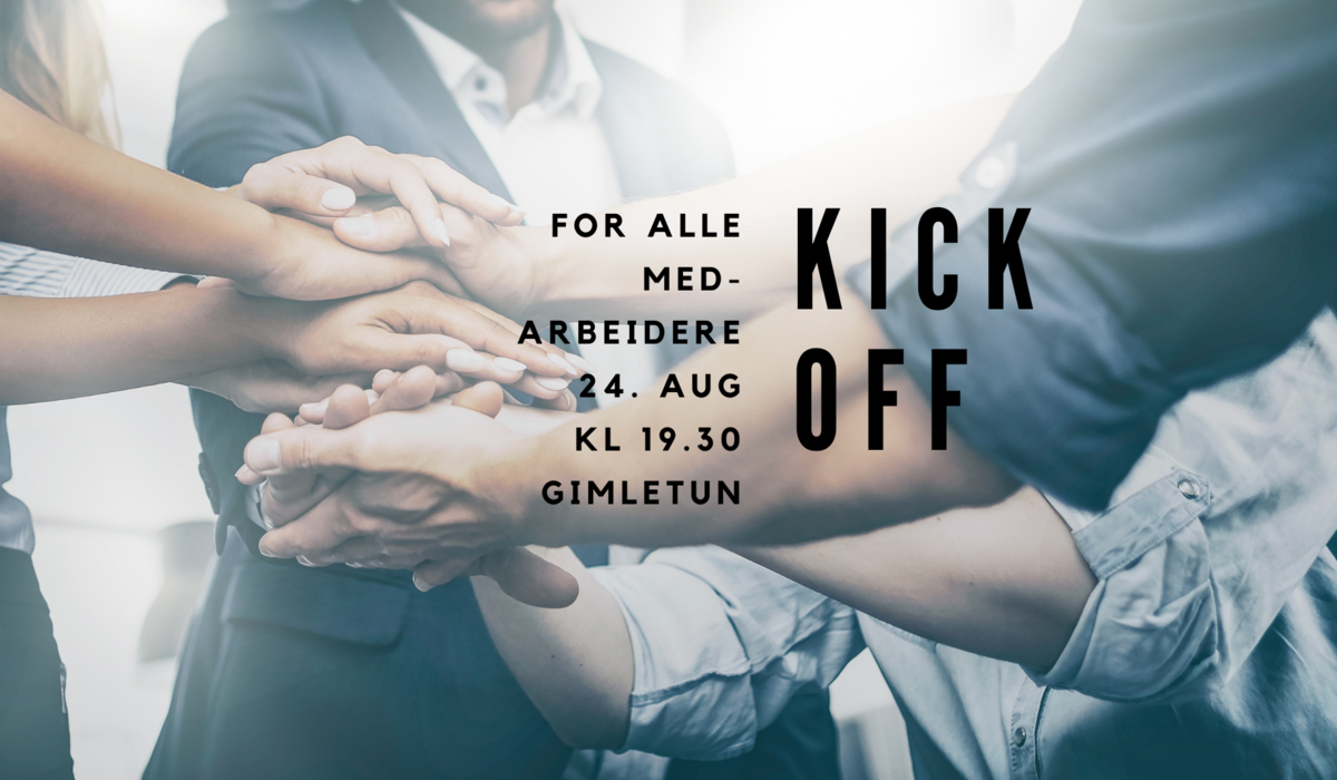Medarbeider kick-off 24.aug kl 19.30 på Gimletun