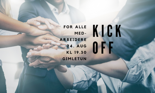 Medarbeider kick-off 24.aug kl 19.30 på Gimletun