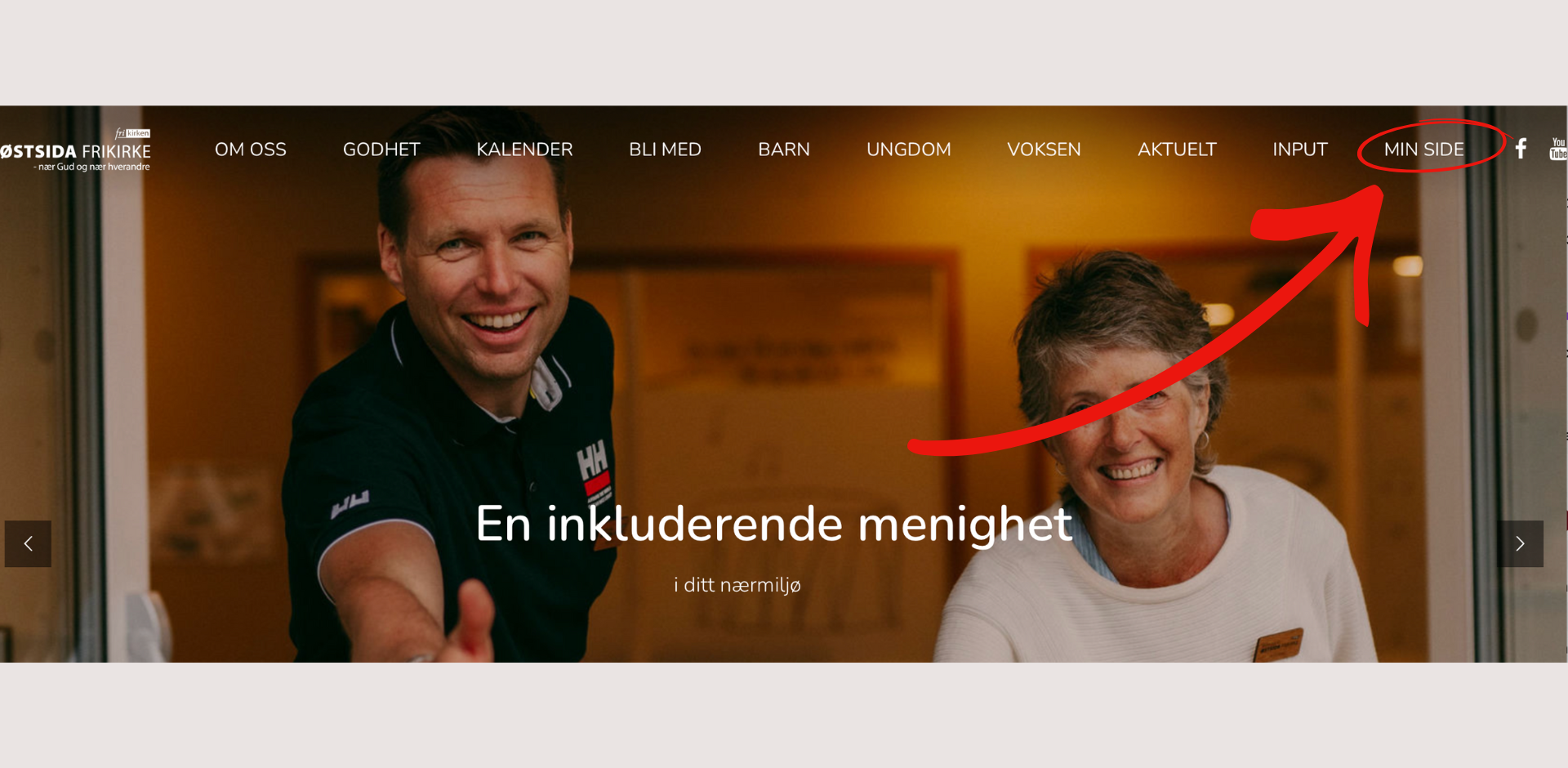 Min Side på www.ostsidafrikirke.no