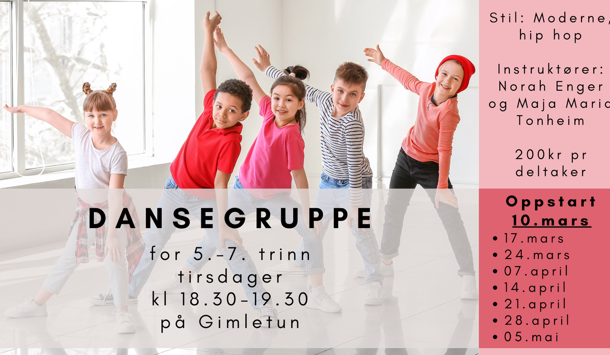 Nytt dansekurs for 5.-7.trinn med oppstart 10.mars!