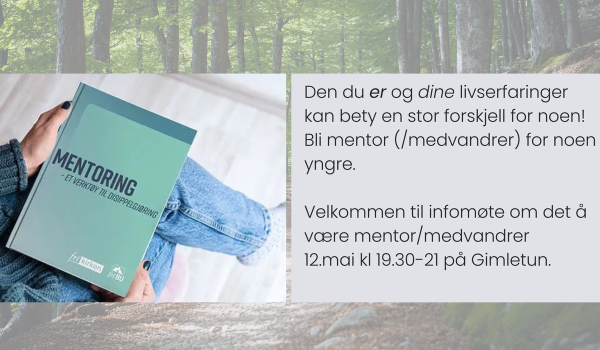 Infomøte om Mentor/medvandring i Østsida 12.mai kl 19.30-21.00