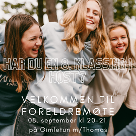 Velkommen til foreldremøter!