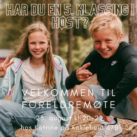 Velkommen til foreldremøter!