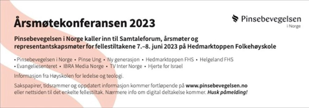 Årsmøtekonferansen og Samtaleforum - Kun åpent for digital deltakelse nå. Påmeldingsfrist tirsdag 6. juni kl 2400!