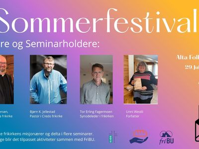 Talere og seminarholdere på Sommerfestivalen 2026