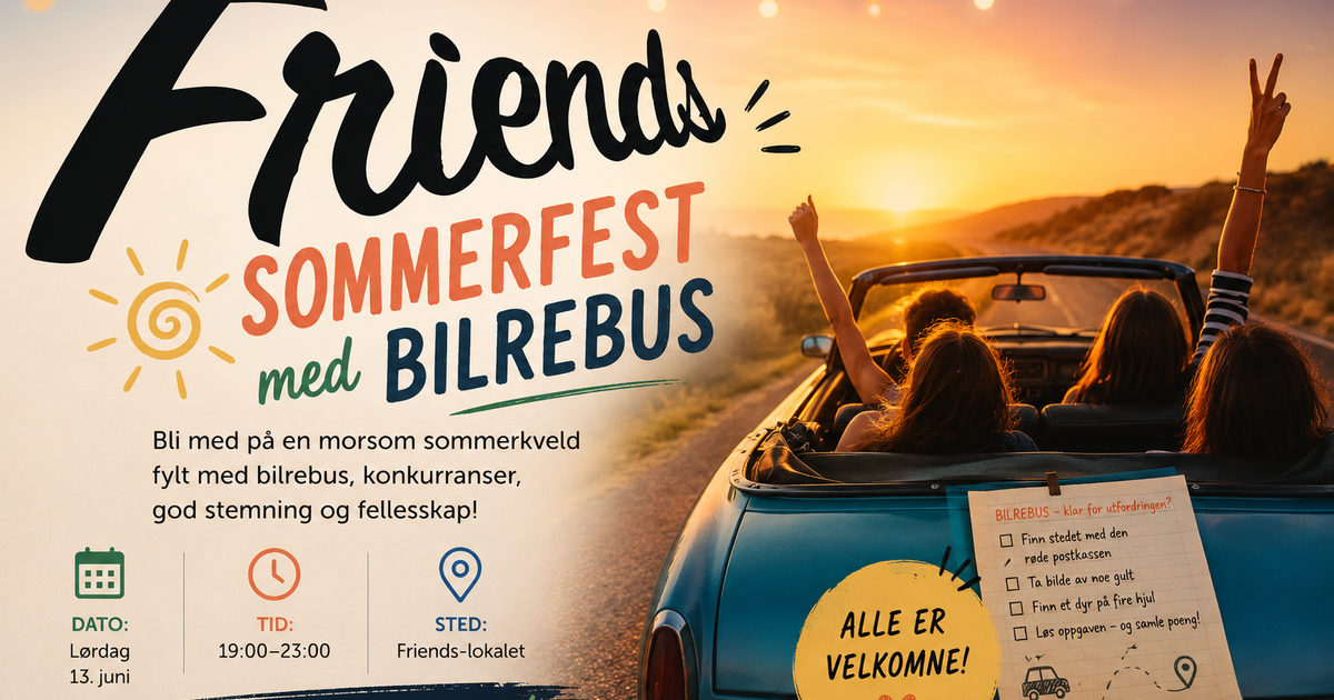 Friends sommerfest med bilrebus
