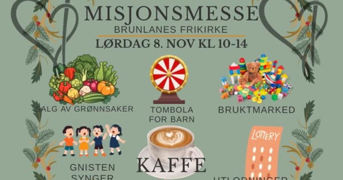 Misjonsmesse lørdag 8. november kl. 10.00