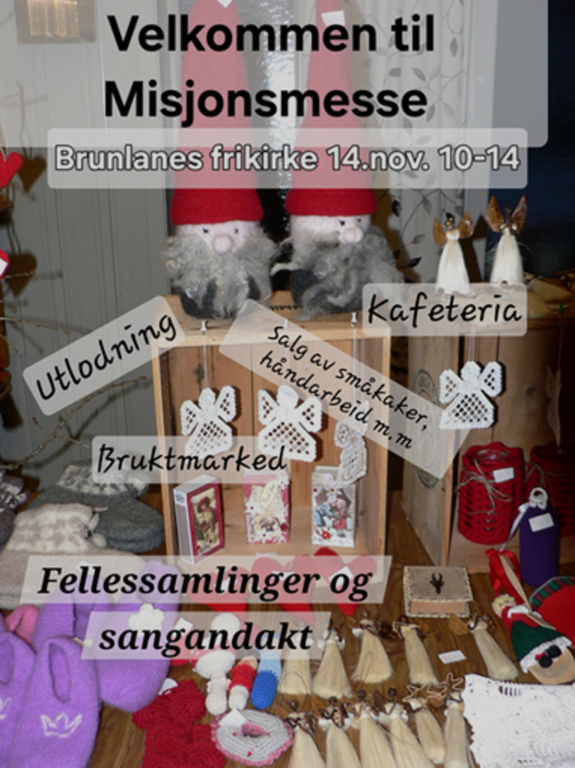 Velkommen til Misjonsmesse 14. november kl 10:00 - 14:00
