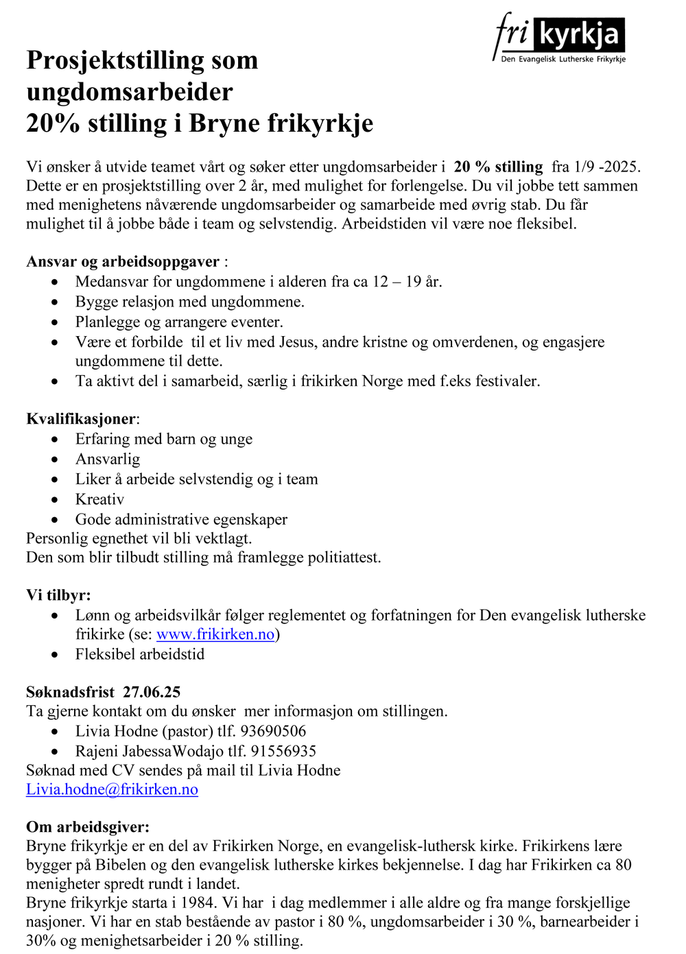 Ledige stillinger