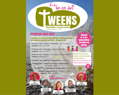 Tweensprogram høsten 2017