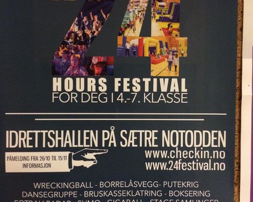 24-timers festival i Idrettshallen