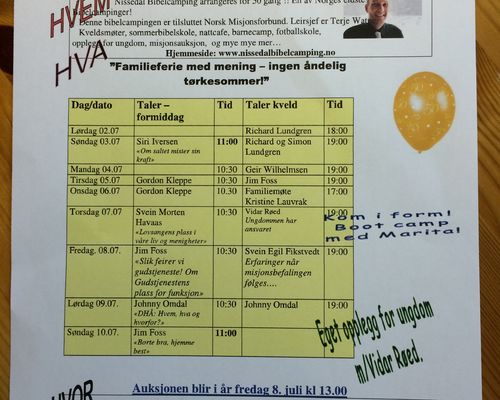 Nissedal Bibelcamping 2016