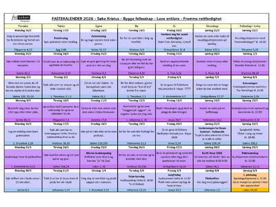 Årets faste-kalender