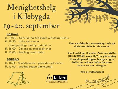 Menighetshelg i Kilebygda