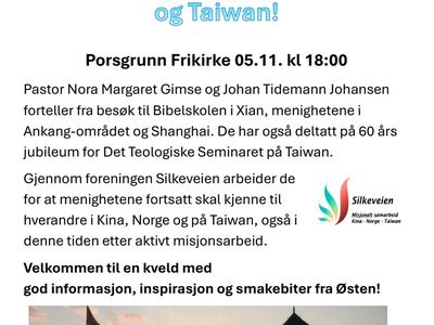 Misjonskveld 5. november kl. 18:00