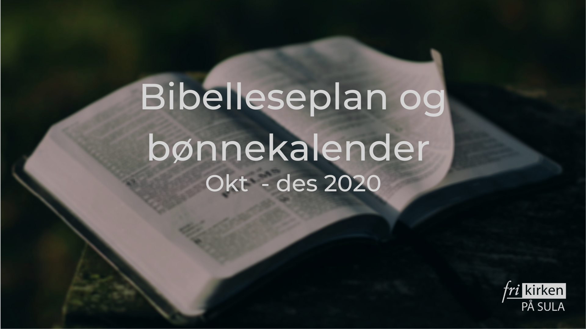 Ny bibelleseplan og bønnekalender