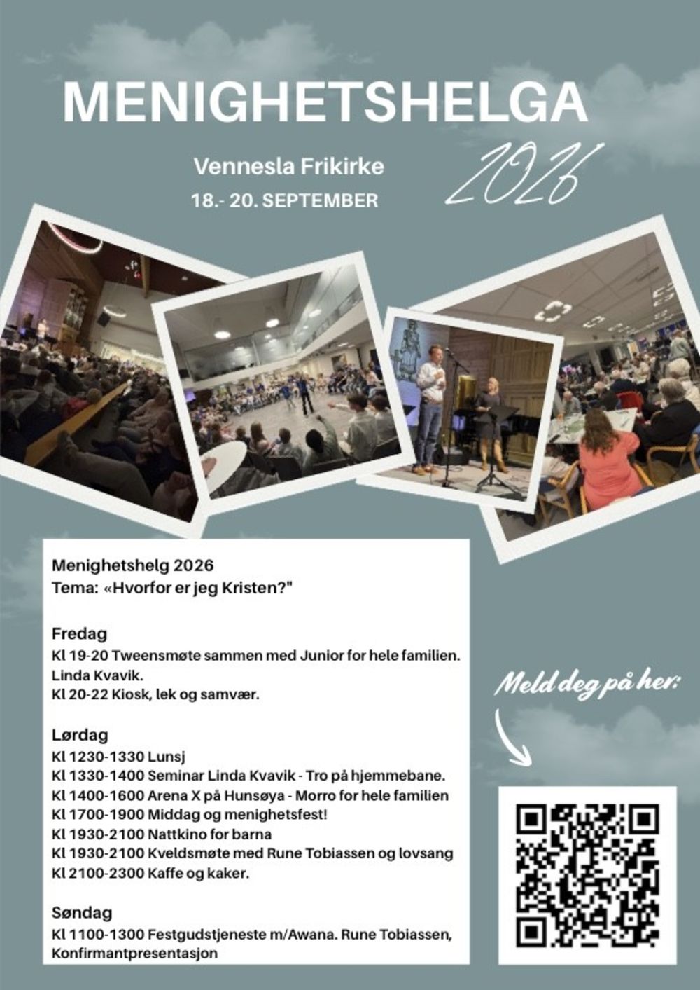 Menighetshelga 18. - 20. september 2026