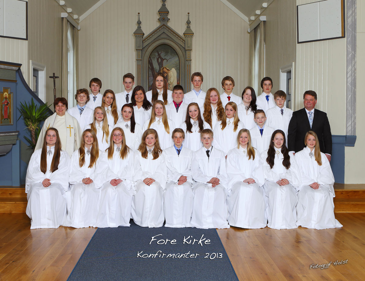 Konfirmanter Fore kirke 2013
