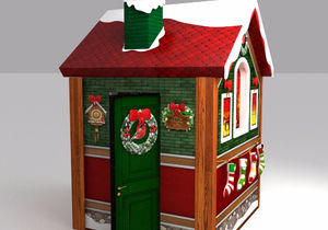 Рождественский домик (дидактический)