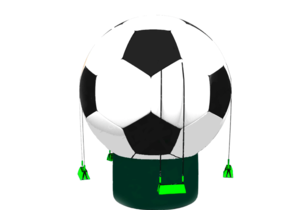 Футбольный мяч надувные качели