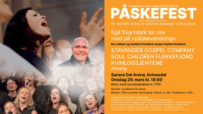 PÅSKEFEST med Stavanger Gospel Company og Egil Svartdahl