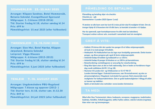 Sommerens Leir 2025